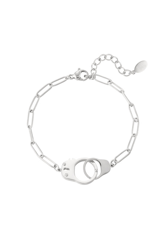 Armband handcuffs zilver